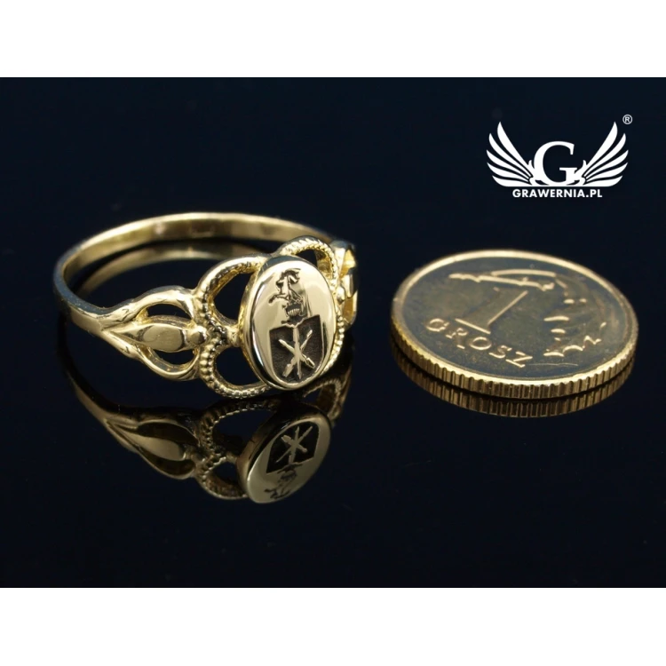 Logo/Graphic Engraving Service on Signet Rings - Signet Ring with Your Logo - SY023