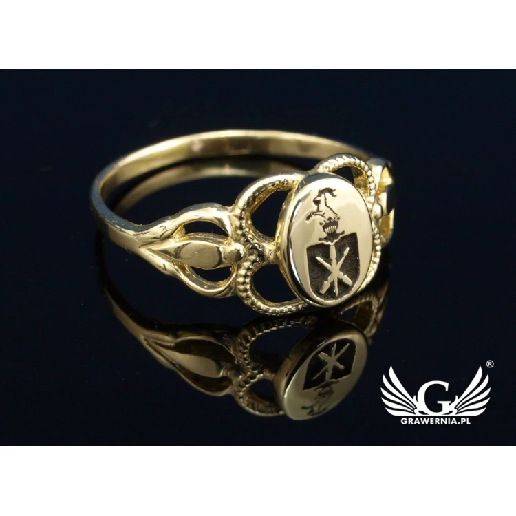 Logo/Graphic Engraving Service on Signet Rings - Signet Ring with Your Logo - SY023