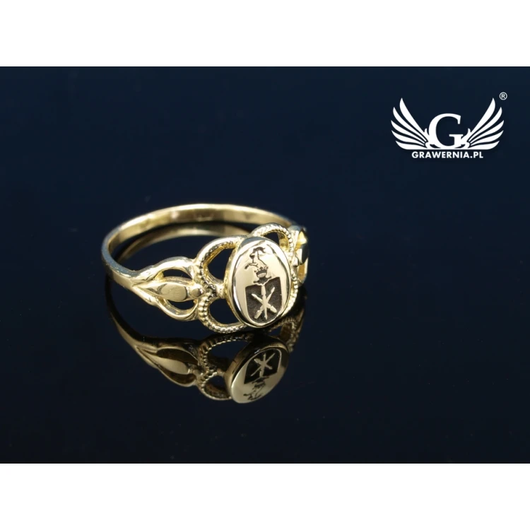 Logo/Graphic Engraving Service on Signet Rings - Signet Ring with Your Logo - SY023