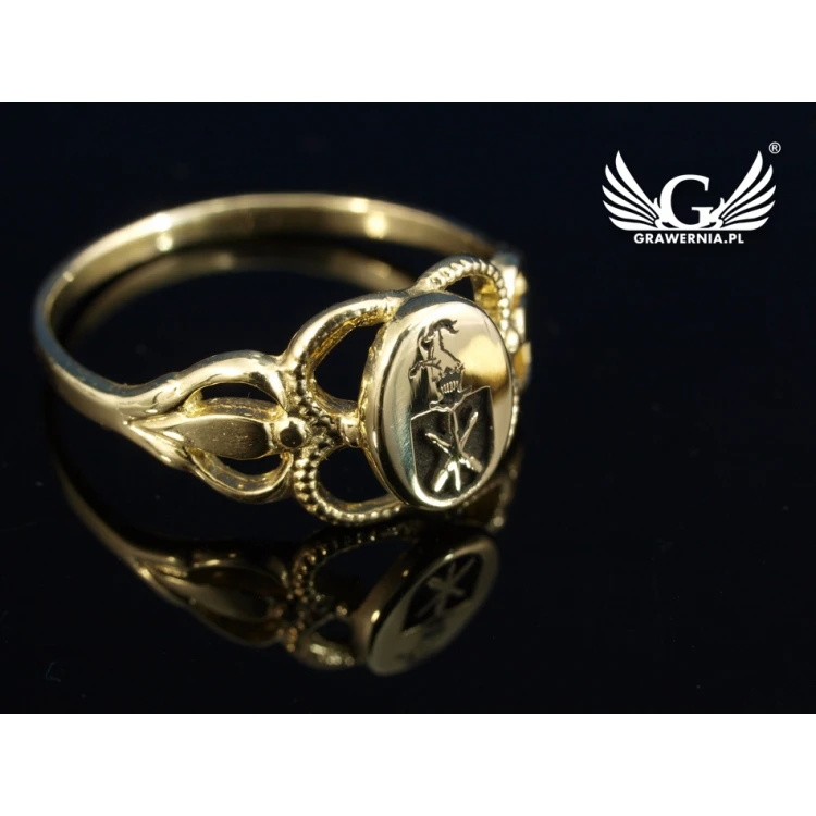 Logo/Graphic Engraving Service on Signet Rings - Signet Ring with Your Logo - SY023
