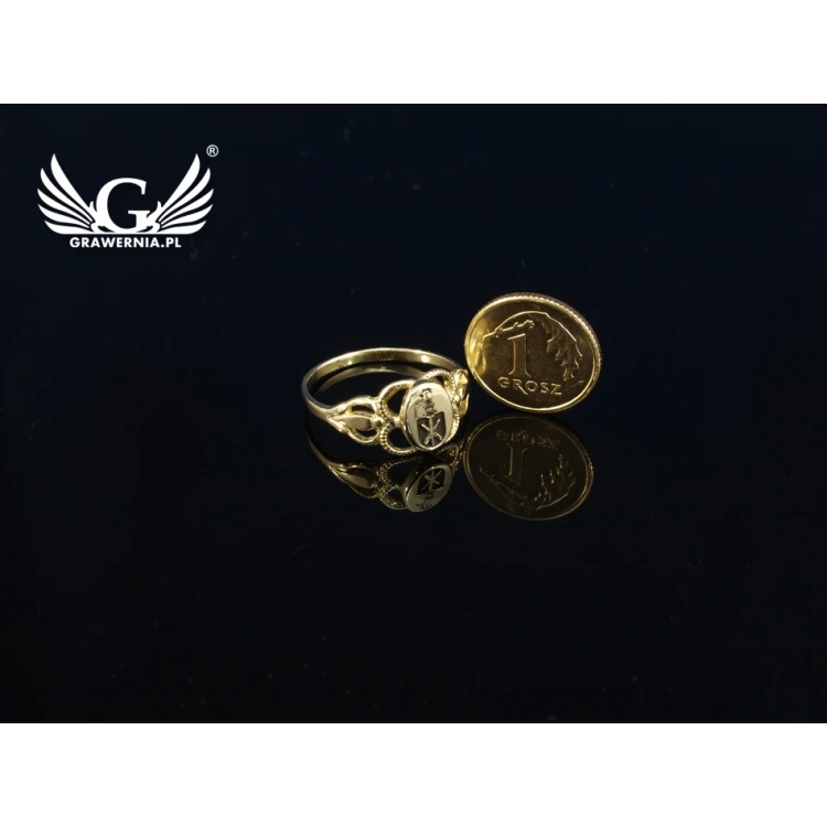 Logo/Graphic Engraving Service on Signet Rings - Signet Ring with Your Logo - SY023