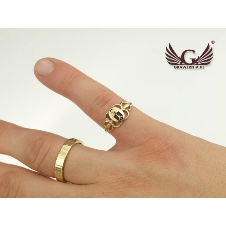 Logo/Graphic Engraving Service on Signet Rings - Signet Ring with Your Logo - SY023