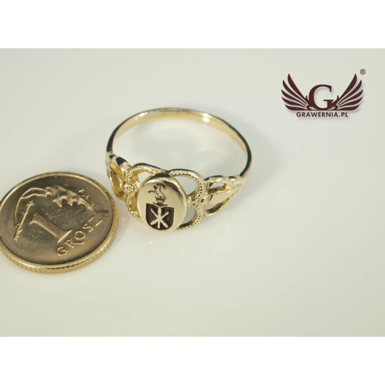 Logo/Graphic Engraving Service on Signet Rings - Signet Ring with Your Logo - SY023
