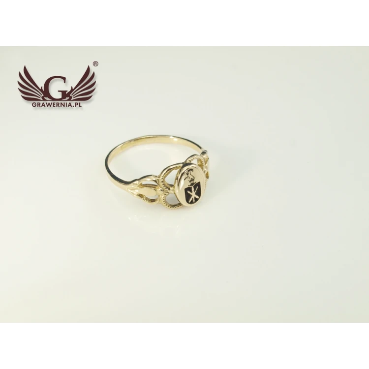 Logo/Graphic Engraving Service on Signet Rings - Signet Ring with Your Logo - SY023