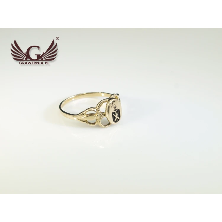 Logo/Graphic Engraving Service on Signet Rings - Signet Ring with Your Logo - SY023