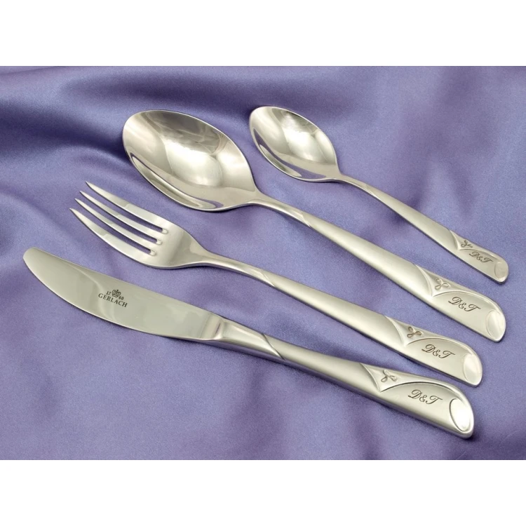 Engraving Service on Provided Cutlery Set - Initials or Family Crests - ZSZ002