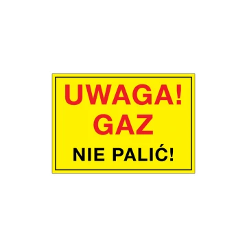 Caution gas, no smoking - warning sign - dim. 495x345mm - PVC - UV color print - BHP115