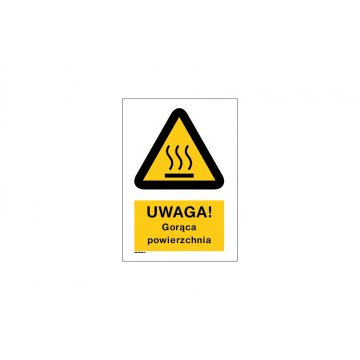 Caution Hot Surface - size 297x210mm (A4) - PVC - UV color print - BHP033