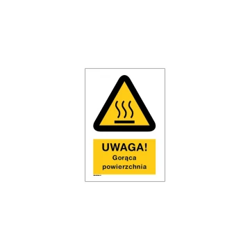 Caution Hot Surface - size 297x210mm (A4) - PVC - UV color print - BHP033