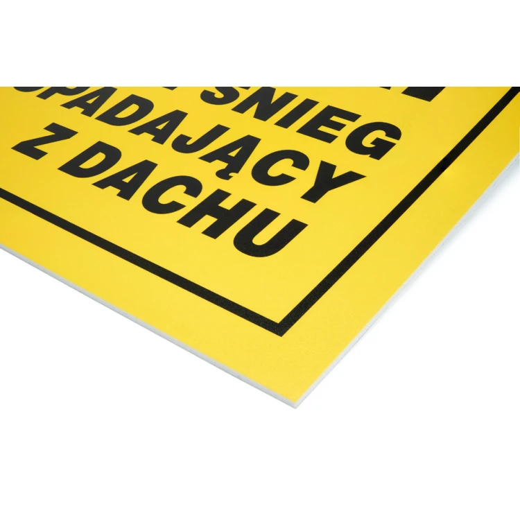 Caution, Ice and Snow Falling from Roof - Warning Sign 350x250mm - PVC - UV Color Print - BHP157
