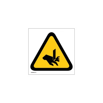 Caution Risk of Finger Amputation - size 150x150mm - PVC - UV print - BHP007
