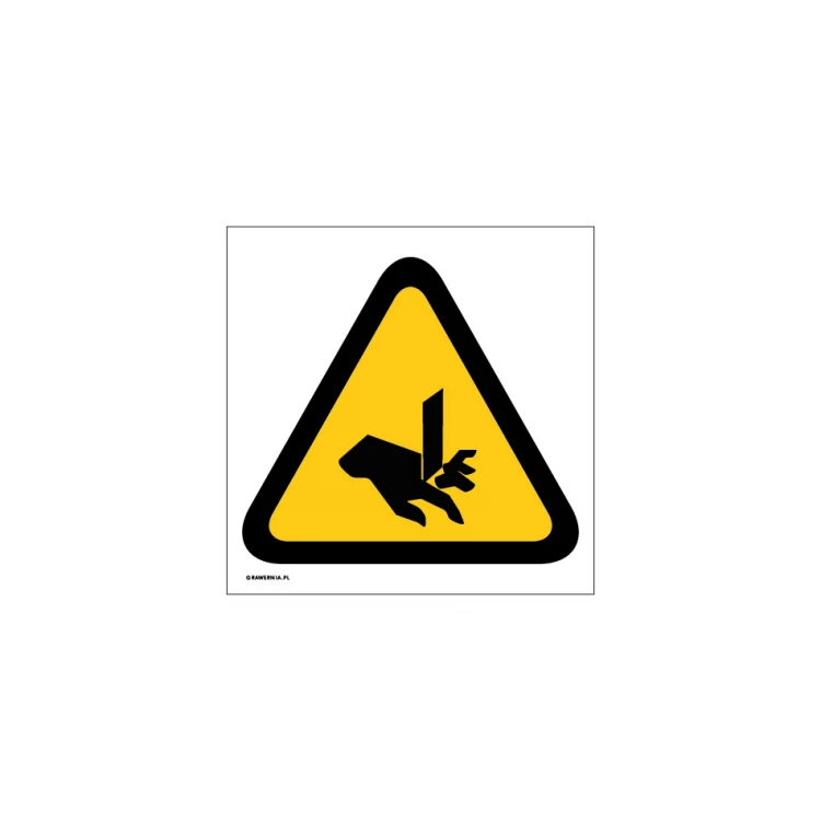 Caution Risk of Finger Amputation - size 150x150mm - PVC - UV print - BHP007