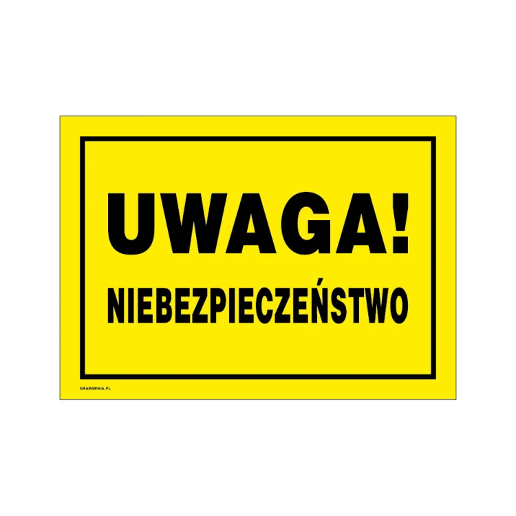 Caution Danger - Warning Sign 350x250mm - PVC - UV Color Print - BHP161