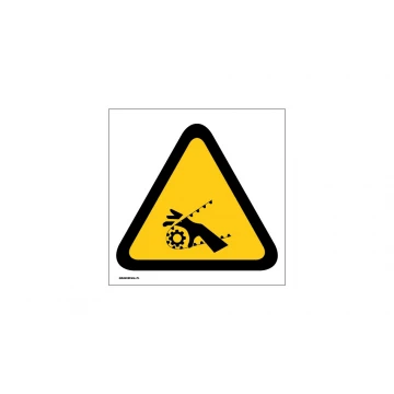 Caution Risk of Hand Entrapment - size 150x150mm - PVC - UV print - BHP009
