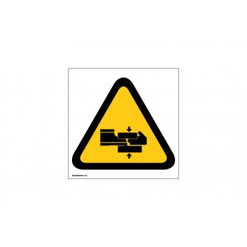 Caution risk of crushing hands and feet - size 150x150mm - PVC - UV print - BHP010