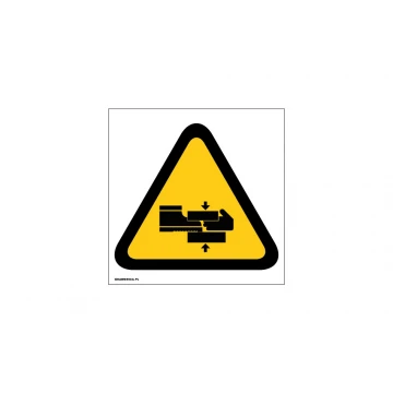 Caution risk of crushing hands and feet - size 150x150mm - PVC - UV print - BHP010