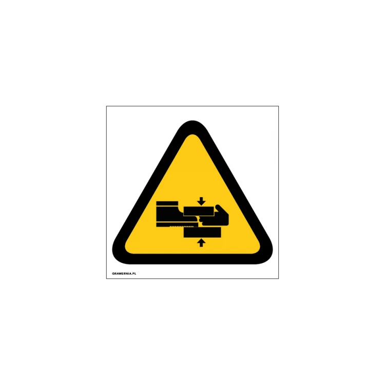 Caution risk of crushing hands and feet - size 150x150mm - PVC - UV print - BHP010