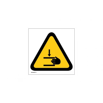 Caution risk of hand crushing - dim. 150x150mm - PVC - UV print - BHP011