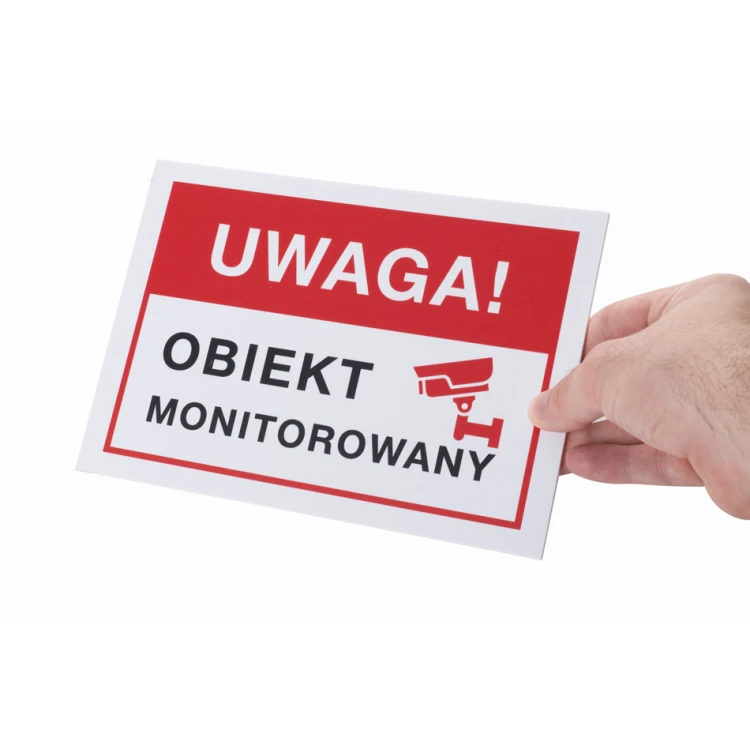 Attention, object monitored - sign size 210x150mm - PVC - UV color print - TAB173