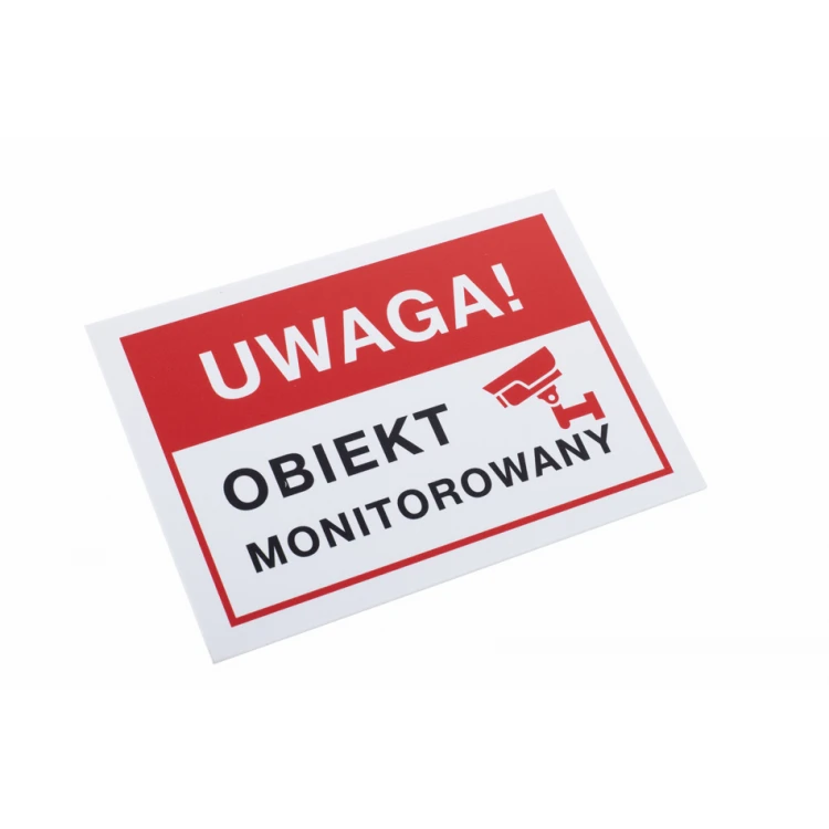 Attention, object monitored - sign size 210x150mm - PVC - UV color print - TAB173