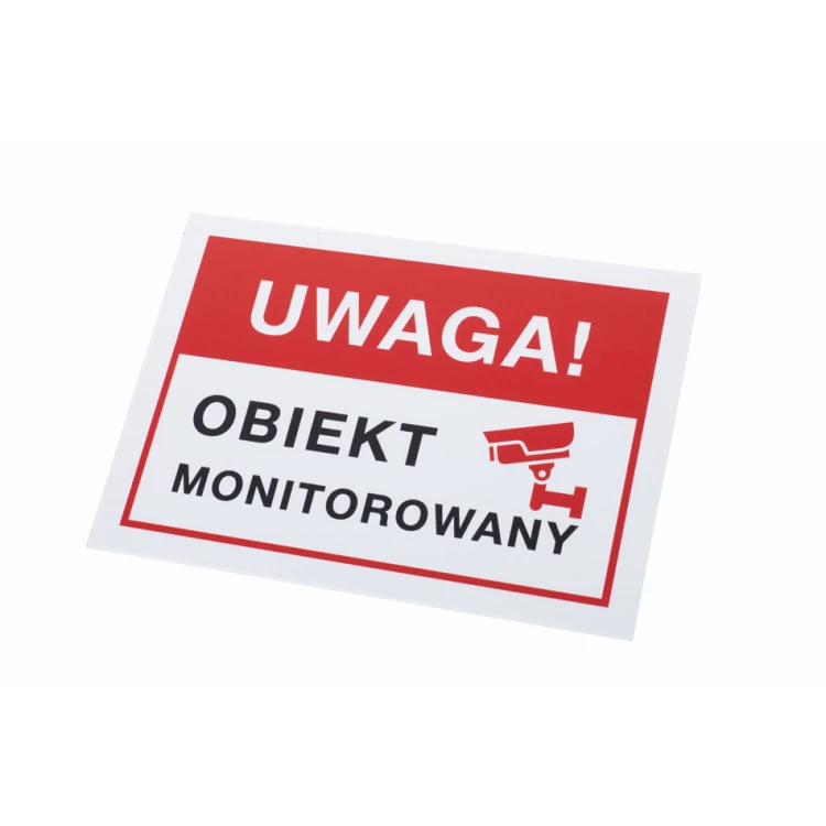 Attention, object monitored - sign size 210x150mm - PVC - UV color print - TAB173
