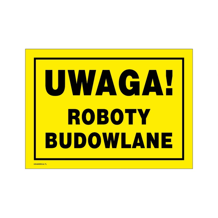 Caution Construction Robots - Warning Sign 350x250mm - PVC - UV Color Print - BHP160