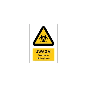 Caution Biological Contamination - size 297x210mm (A4) - PVC - UV color print - BHP036