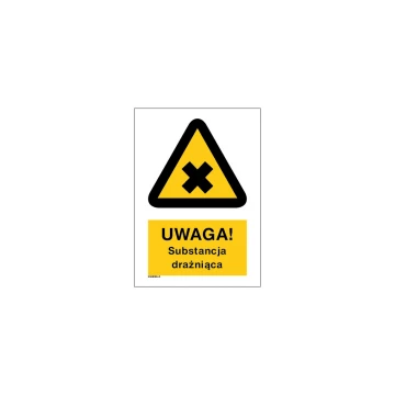 Caution Irritant Substance - size 297x210mm (A4) - PVC - UV color print - BHP035