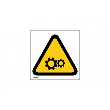 Caution Rotating Elements - size 150x150mm - PVC - UV color print - BHP024