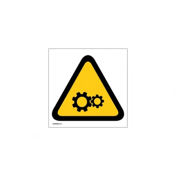 Caution Rotating Elements - size 150x150mm - PVC - UV color print - BHP024