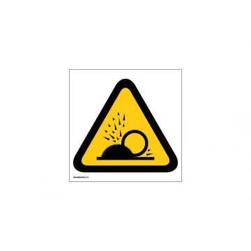 Caution Flying Material Splinters - dim. 150x150mm - PVC - UV color print - BHP017