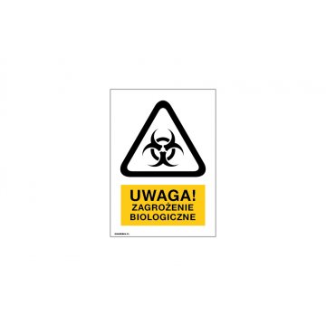 Caution Biological Hazard - size 150x210mm - PVC - UV color print - BHP037