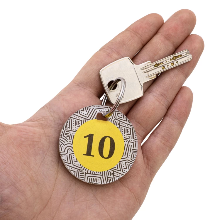Set of two Heart key rings with your engraving - Valentine's Day gift - BRL042