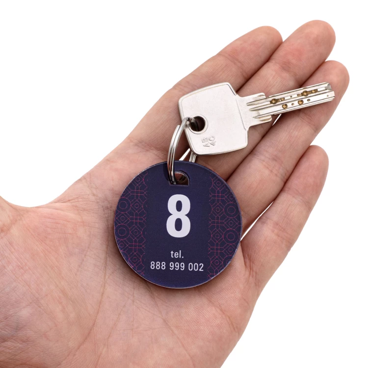 Set of two Heart key rings with your engraving - Valentine's Day gift - BRL042
