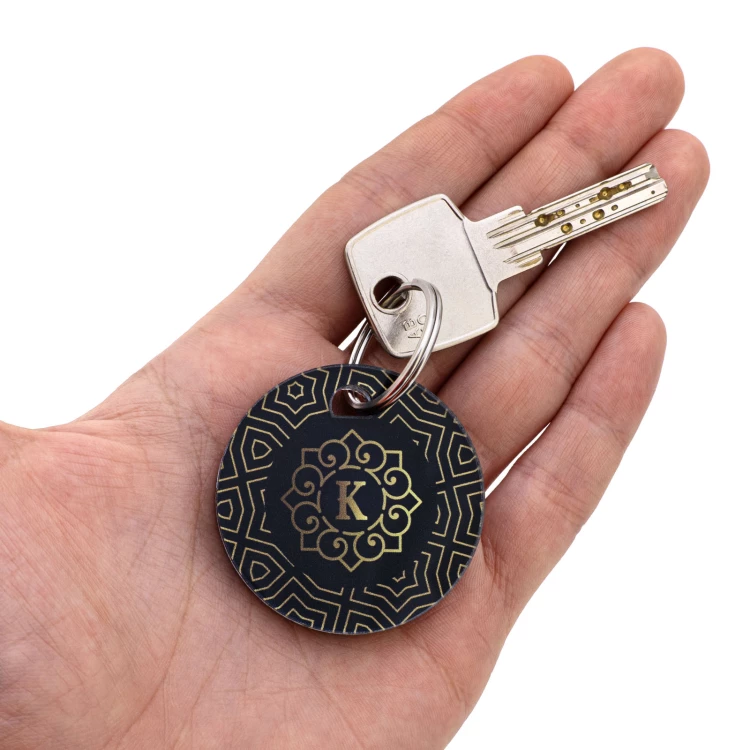 Set of two Heart key rings with your engraving - Valentine's Day gift - BRL042