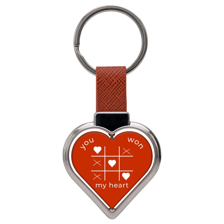 Heart-shaped key ring - Valentine's Day gift - size 46x72 mm - BRL035