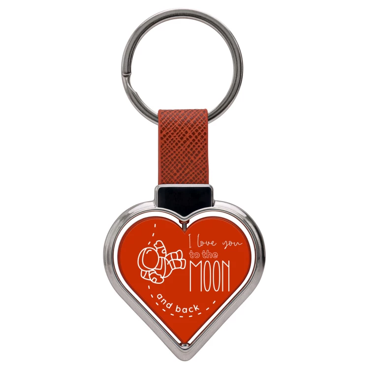Heart-shaped key ring - Valentine's Day gift - size 46x72 mm - BRL036