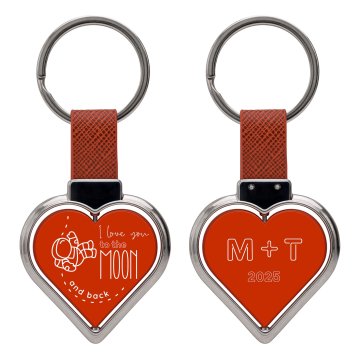 Heart-shaped key ring - Valentine's Day gift - size 46x72 mm - BRL036