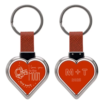 Heart-shaped key ring - Valentine's Day gift - size 46x72 mm - BRL036