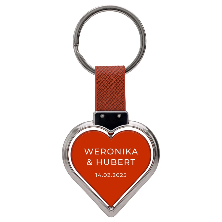 Heart-shaped key ring - Valentine's Day gift - size 46x72 mm - BRL037