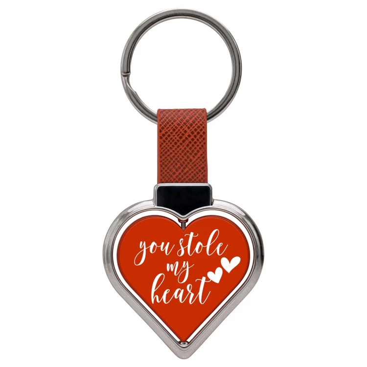 Heart-shaped key ring - Valentine's Day gift - size 46x72 mm - BRL037