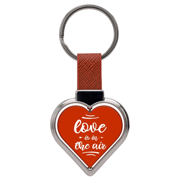 Heart-shaped key ring - Valentine's Day gift - size 46x72 mm - BRL038