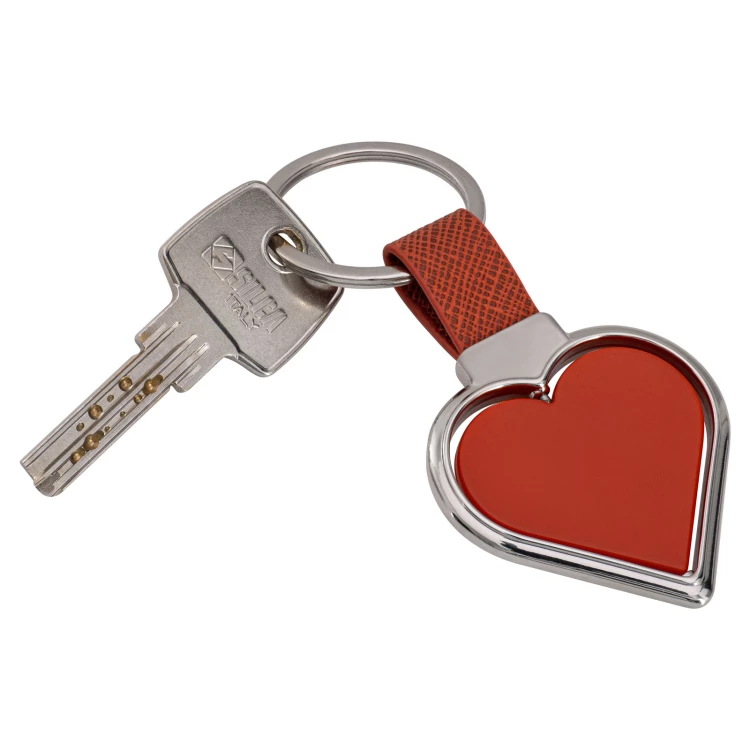 Heart-shaped key ring - Valentine's Day gift - size 46x72 mm - BRL038