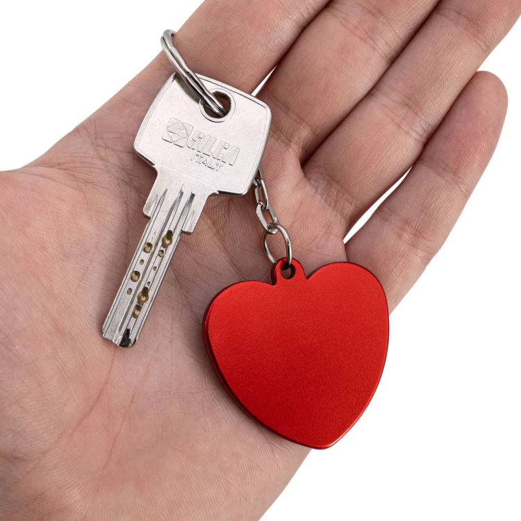 Heart-shaped key ring - Valentine's Day gift - size 40x40 mm - BRL041