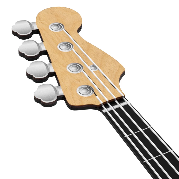 18th birthday gift - decorative large bass guitar with UV printing - size 300x900 mm - DEK039