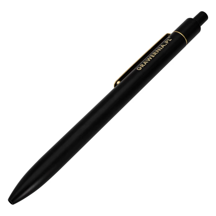 Metal ballpoint pen with customised engraving + eco-friendly case - DP026