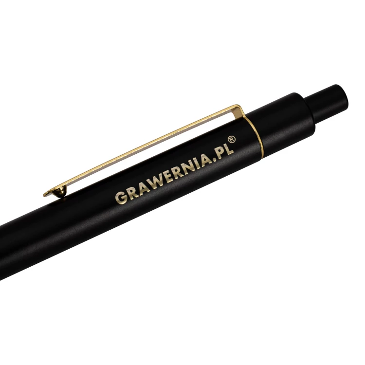 Metal ballpoint pen with customised engraving + eco-friendly case - DP026