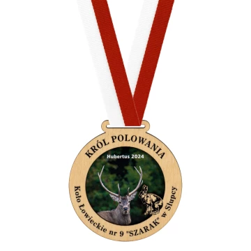 Premium wooden medal with nature motif - ø 80 mm - MGR120