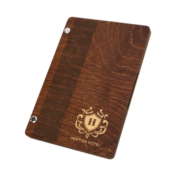 Wooden waiter's payer - custom laser engraving - size 110x170mm - MEN028