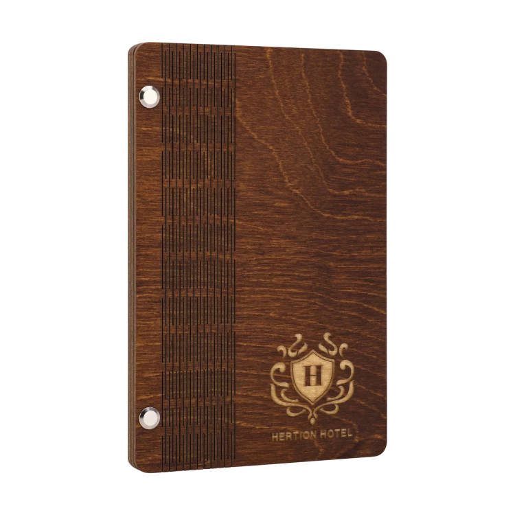 Wooden waiter's payer - custom laser engraving - size 110x170mm - MEN028